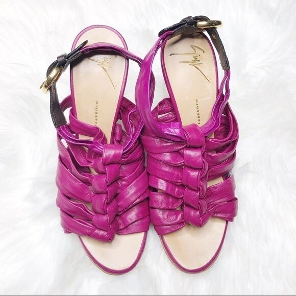 Giuseppe ZanottiLeather Slingback Sandals